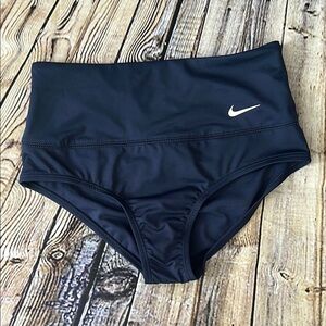 Nike Navy Blue High-Waisted Swim Bottoms